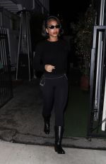 LORI HARVEY Leaves Giorgio Baldi in Santa Monica 06/10/2023