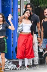 LOURDES LEON Out with Her Dad Carlos Leon on Father