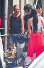 LOURDES LEON Out with Her Dad Carlos Leon on Father