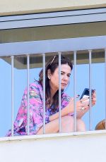 LUCIANA GIMENEZ on the Balcony of Her Hotel in Rio de Janeiro 10/06/2023
