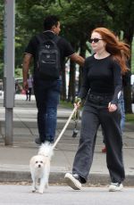 MADELAINE PETSCH Out with Her Dog in Vancouver 06/18/2023