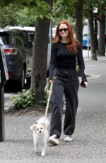MADELAINE PETSCH Out with Her Dog in Vancouver 06/18/2023