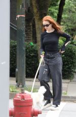 MADELAINE PETSCH Out with Her Dog in Vancouver 06/18/2023