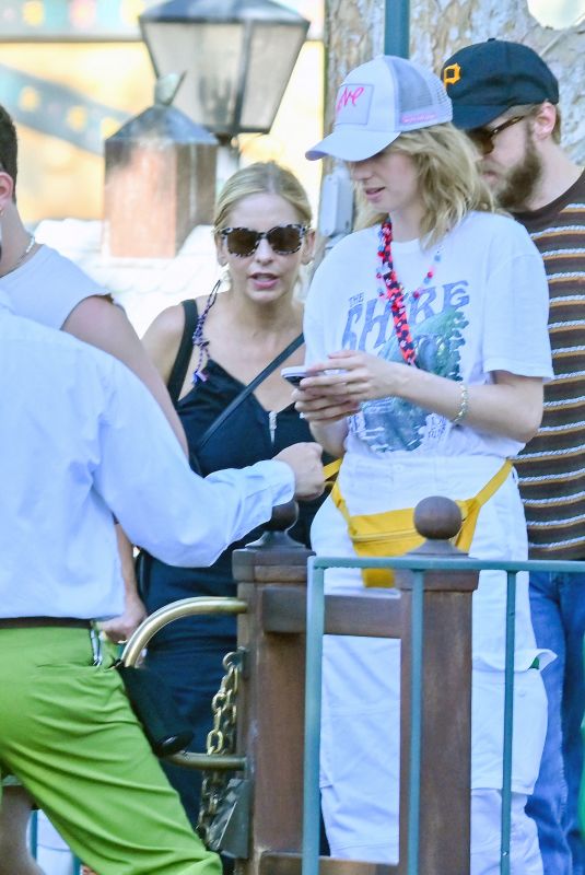 MAYA HAWKE and SARAH MICHELLE GELLAR Out with Friends in Disneyland 06/25/2023