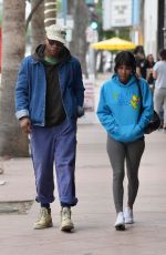 MEAGAN GOOD and Jonathan Majors on a Lunch Date in Hollywood 06/15/2023