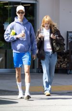 MIA REGAN and Romeo Beckham Leaves Erewhon in Calabasas 06/13/2023