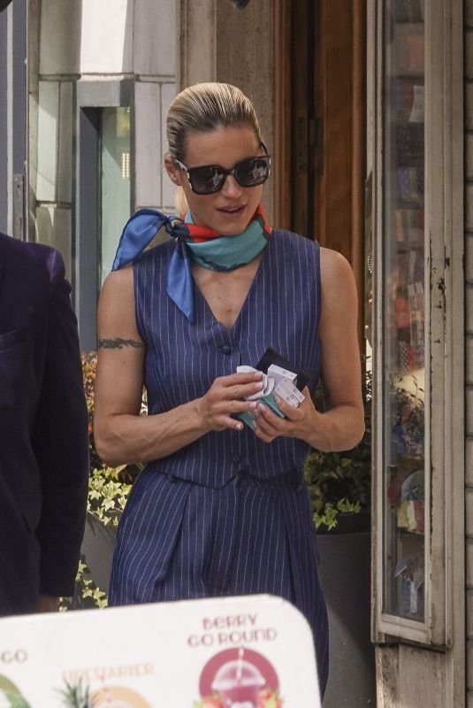 MICHELLE HUNZIKER Heading to Termini Station in Rome 06/09/2023