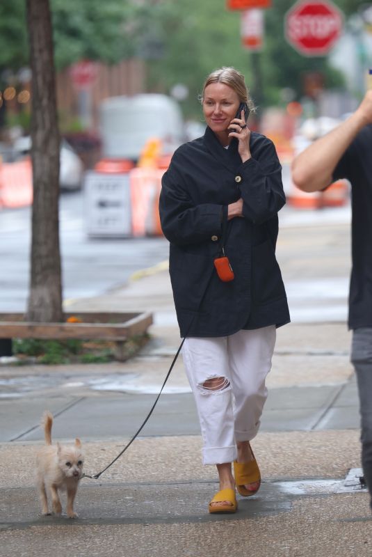 NAOMI WATTS Out with Her Dog in New York 06/14/2032