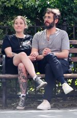 NATALIE MCQUEEN Out at a Park in Tribeca 05/30/2023