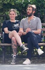 NATALIE MCQUEEN Out at a Park in Tribeca 05/30/2023