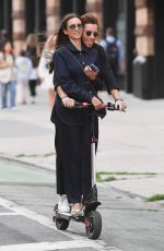 NINA DOBREV Rides a Scooter Out in New York 06/20/2023
