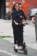 NINA DOBREV Rides a Scooter Out in New York 06/20/2023