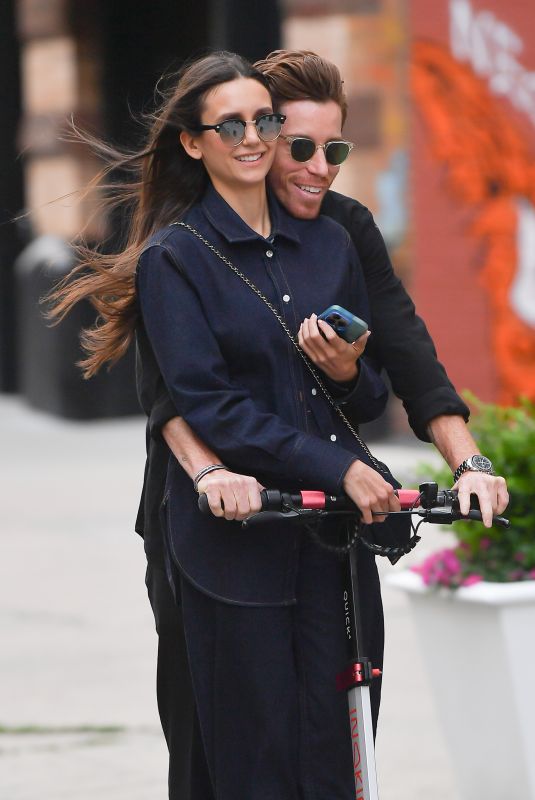 NINA DOBREV Rides a Scooter Out in New York 06/20/2023