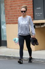 OLIVIA WILDE in an Adidas Sweatshirt Leaves a Gym in Los Angeles 06/16/2023