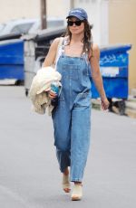 OLIVIA WILDE in Denim Overalls Leaves a Gym in Los Angeles 06/08/2023