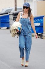 OLIVIA WILDE in Denim Overalls Leaves a Gym in Los Angeles 06/08/2023
