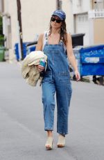 OLIVIA WILDE in Denim Overalls Leaves a Gym in Los Angeles 06/08/2023