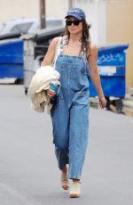 OLIVIA WILDE in Denim Overalls Leaves a Gym in Los Angeles 06/08/2023