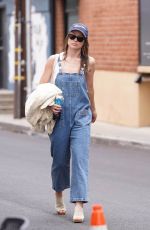 OLIVIA WILDE in Denim Overalls Out in Los Angeles 06/08/2023