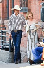 PARIS, NICKY and KATHY HILTON and LYLE and KIM RICHARDS at Whitney Davis Wedding in Aspen 06/23/2023