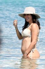 Pregnant BRUNA BIANCARDI in Bikini at a Beach on Mykonos Island 06/05/2023