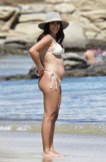Pregnant BRUNA BIANCARDI in Bikini at a Beach on Mykonos Island 06/05/2023