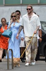 Pregnant DILETTA LEOTTA and Loris Karius Out with Their Dog in Milan 06/06/2023