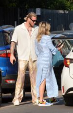 Pregnant DILETTA LEOTTA and Loris Karius Out with Their Dog in Milan 06/06/2023