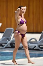 Pregnant FERNE MCCANN in Bikini at a Pool in Antalya 06/19/2023