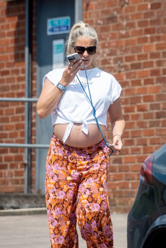 Pregnant GEMMA ATKINSON Out and About in Manchester 06/16/2023