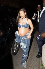 Pregnant RIHANNA Leaves Her Hotel in Paris 06/20/2023