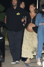 Pregnant TIA BLANCO Out for Dinner at Nobu in Malibu 06/21/2023