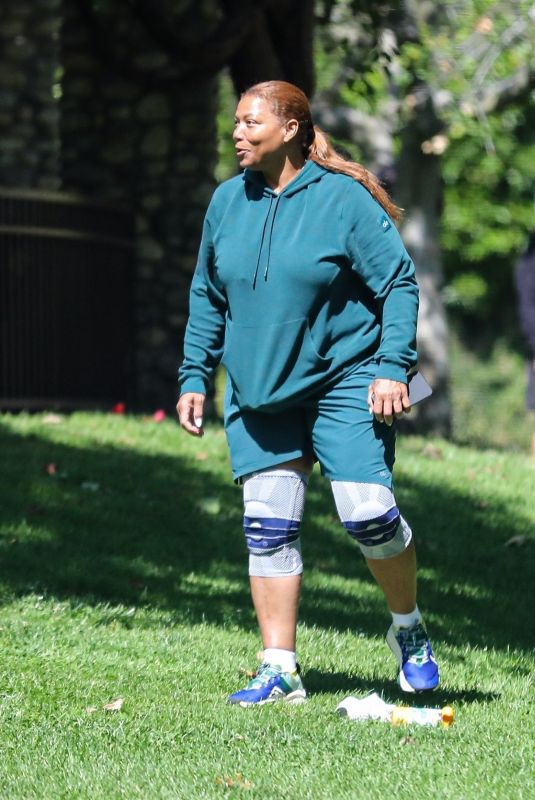 QUEEN LATIFAH Celebrates Father’s Day at a Park in Beverly Hills 06/18/2023