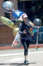 RENEE ZELLWEGER Shopping for Balloons and Party Supplies at Party City in Los Angeles 06/26/2023