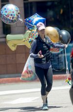 RENEE ZELLWEGER Shopping for Balloons and Party Supplies at Party City in Los Angeles 06/26/2023