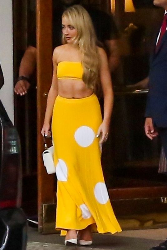 SABRINA CARPENTER Leaves Hotel Copacabana Palace in Rio de Janeiro 06/01/2023