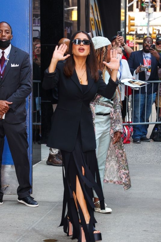 SALMA HAYEK Aarrives at Good Morning America in New york 06/14/2023