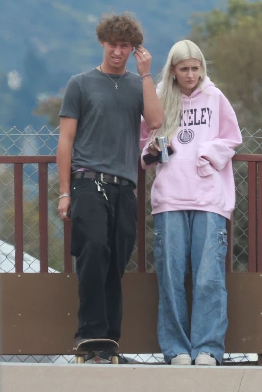 SAMI SHEEN Out with her Boyfriend at a Skate Park in Malibu 06/12/2023