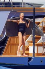 SARAH MURDOCH in Swimsuit on Their New Yacht in St. Tropez 06/24/2023