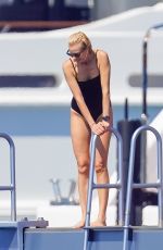 SARAH MURDOCH in Swimsuit on Their New Yacht in St. Tropez 06/24/2023