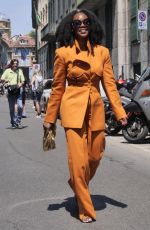 TERRI CARMICHAEL JACKSON Arrives at Giorgio Armani Fashion Show in Milan 06/19/2023