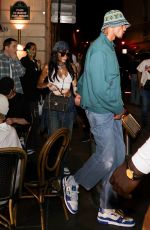 WINNIE HARLOW and Kyle Kuzma Out for Dinner in Paris 06/24/2023