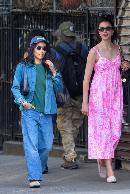 ZOE KRAVITZ and MARGARET QUALLEY Out for Dinner in New York 05/29/2023