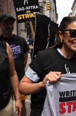 ALEXANDRIA OCASIO-CORTEZ at SAG-AFTRA and WGA Picket Line at Netflix Offices in New York 07/24/2023
