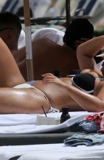 ALINA BARAZ in Bikini at a Beach in Miami 07/01/2023