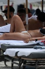 ALINA BARAZ in Bikini at a Beach in Miami 07/01/2023