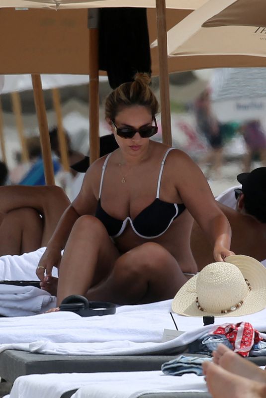ALINA BARAZ in Bikini at a Beach in Miami 07/01/2023