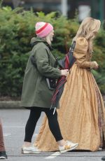 AMANDA HOLDEN Dressed as a Princess Filming an Advert for a Mobile Phone Game in London 07/04/2023