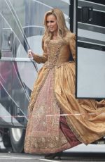AMANDA HOLDEN Dressed as a Princess Filming an Advert for a Mobile Phone Game in London 07/04/2023