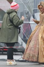 AMANDA HOLDEN Dressed as a Princess Filming an Advert for a Mobile Phone Game in London 07/04/2023